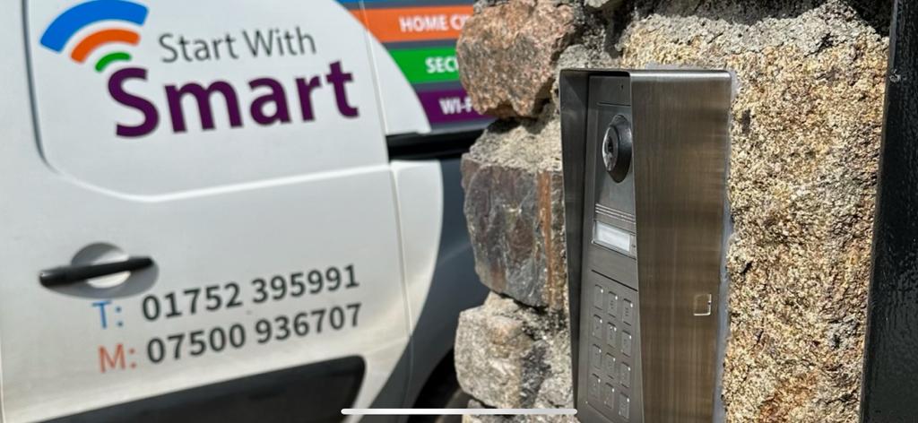 Access Control panel in the foreground. Start with Smart van slightly out of focus in the background